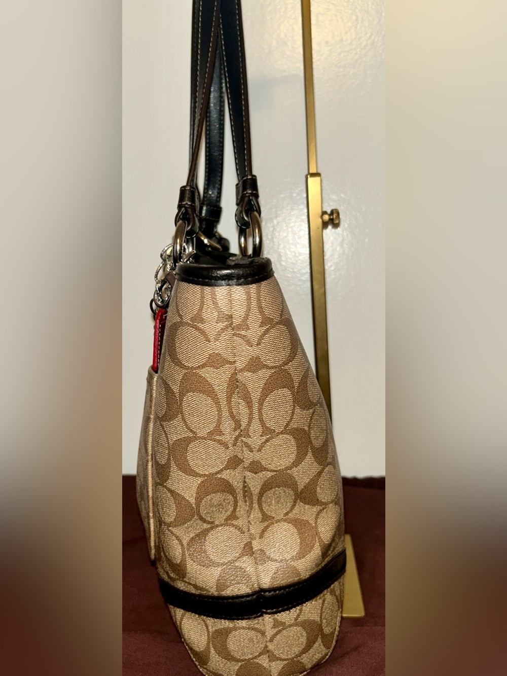 Coach Peyton Signature Heritage Pocket Tote Bag Y2K Vintage - Picture 6 of 14